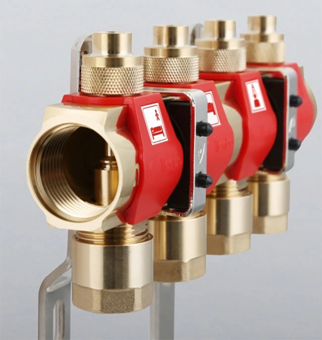 Factory Brass Manifolds Water Distribution Collector Pex Pipe Manifold with Manual Control Valve