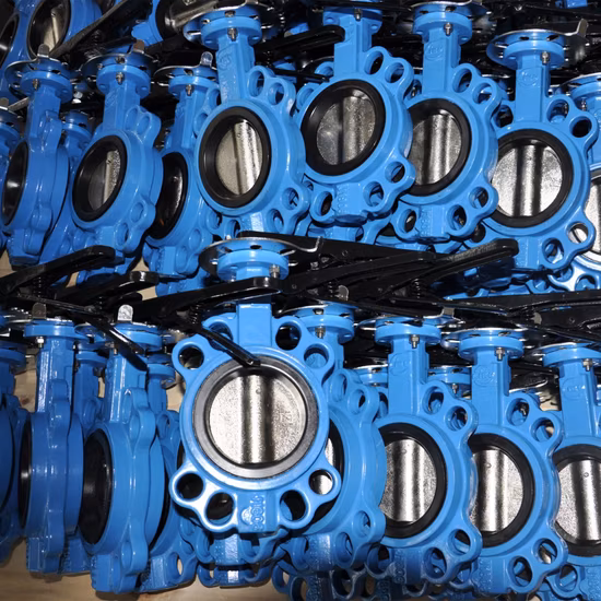 Фабричный OEM промышленный DN50 Pn16 Di ручной вафельный клапан-бабочка из нержавеющей стали